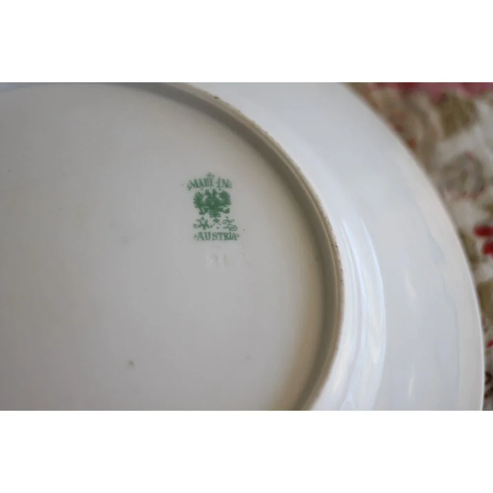 MZ Austria Plate Pink Roses